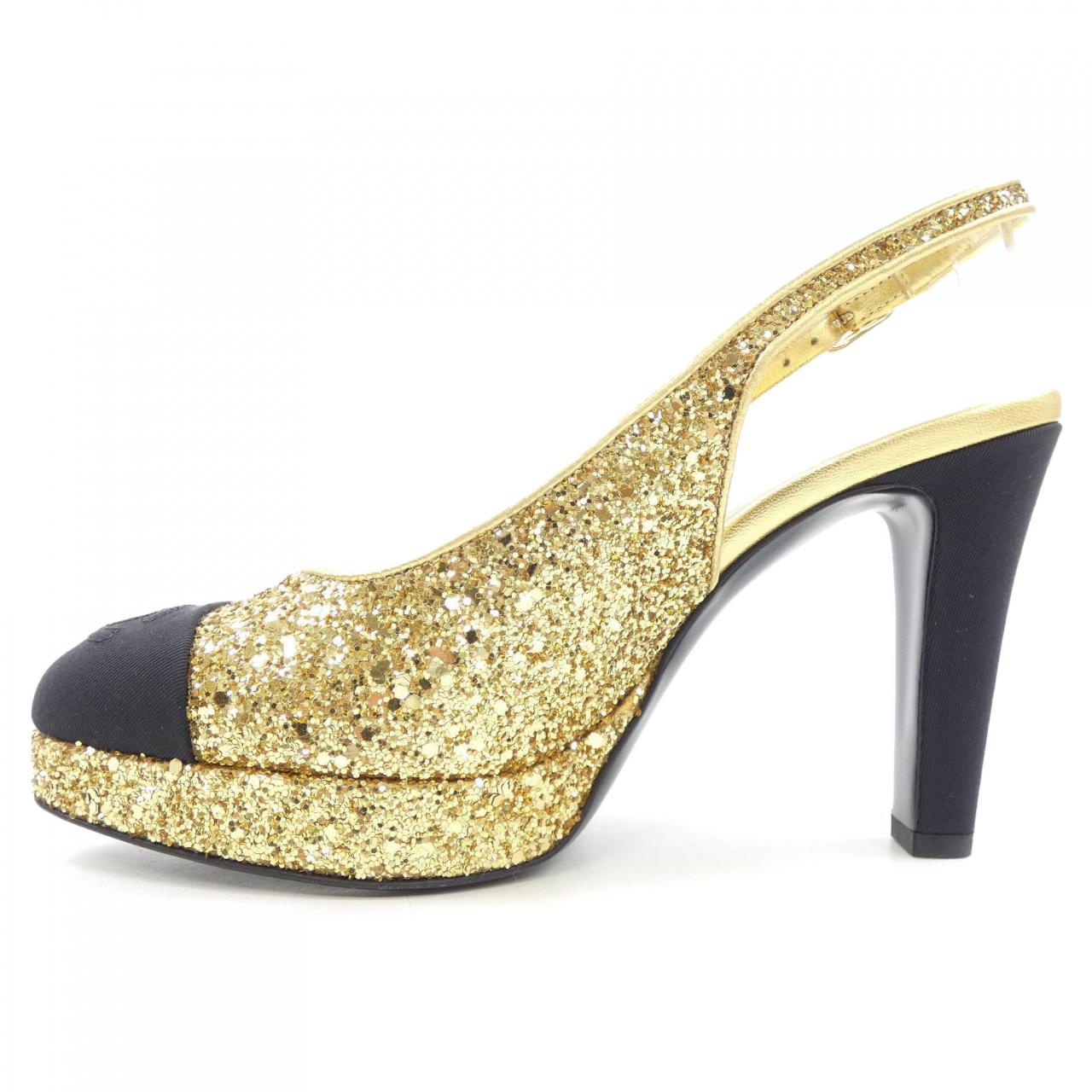 Chanel G37586Y55350 Glitter & Grosgrain Pumps