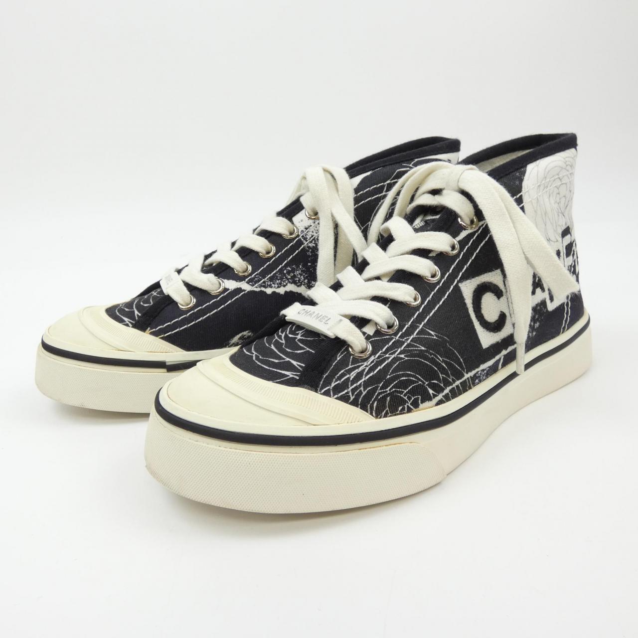 Chanel G35960X51691 Print Fabric Sneakers