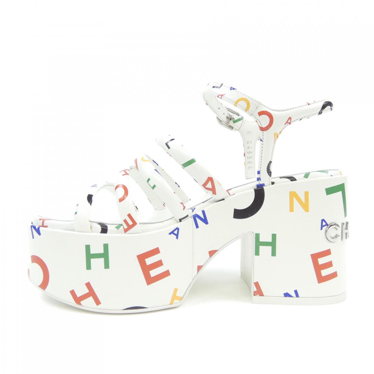 Chanel Print Calfskin Sandals