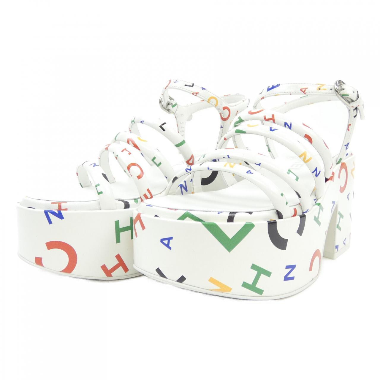 Chanel Print Calfskin Sandals