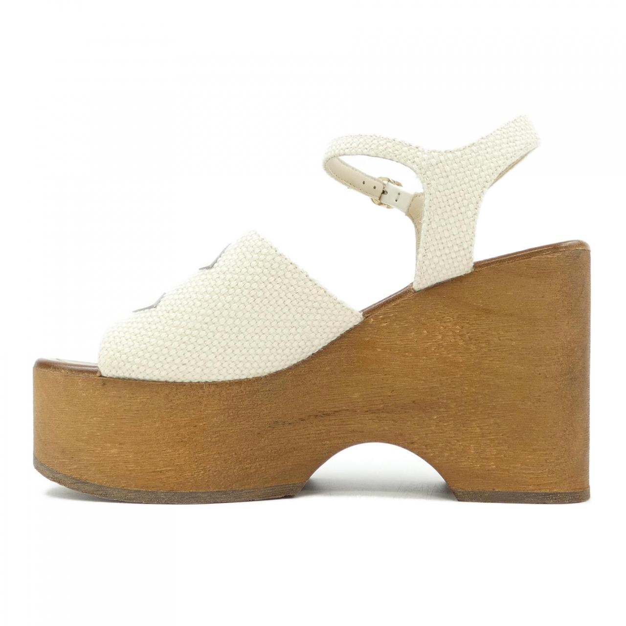 Chanel G45555B15714 Fabric Patent Calfskin Sandals