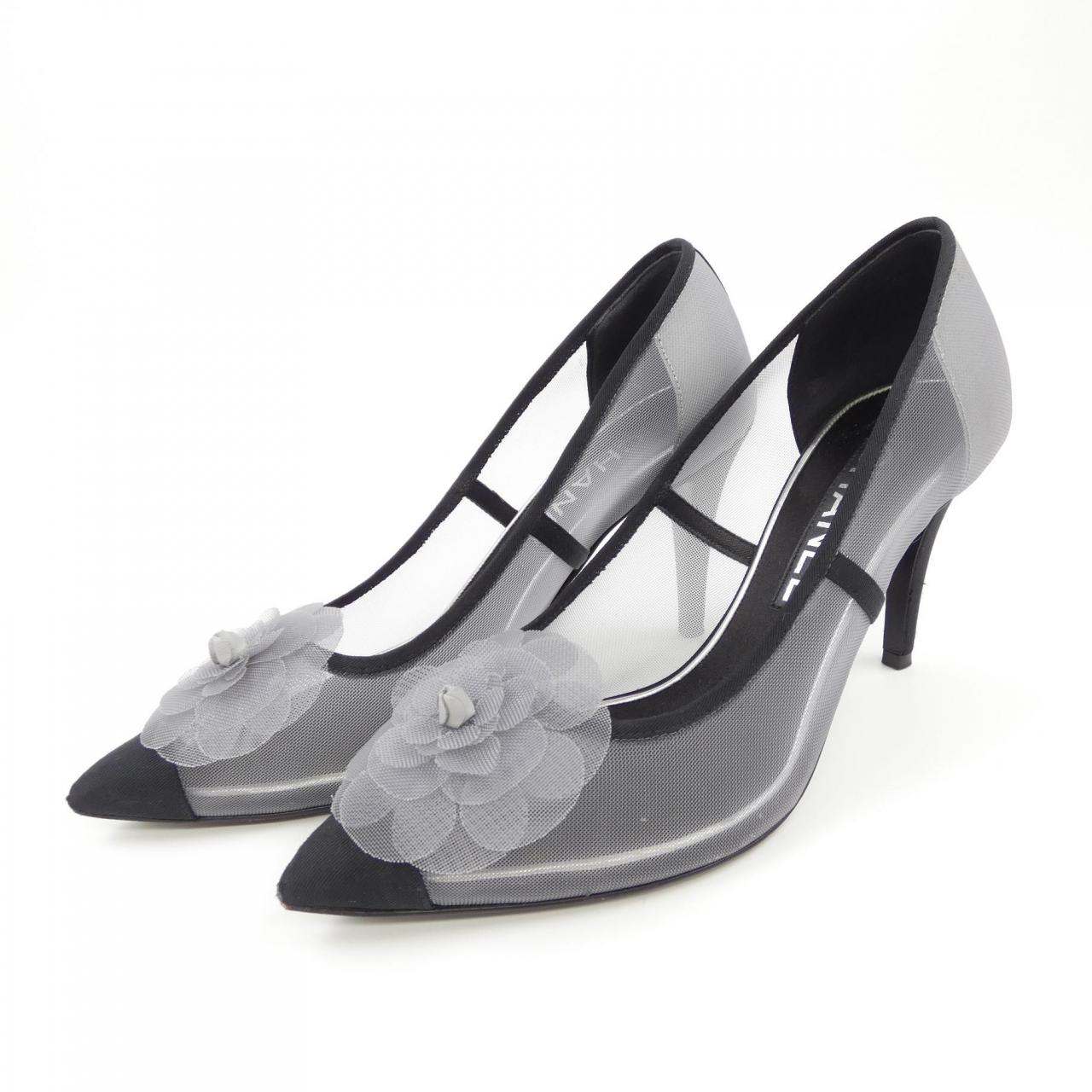 Chanel G34534Y52423 Mesh Grosgrain Pumps
