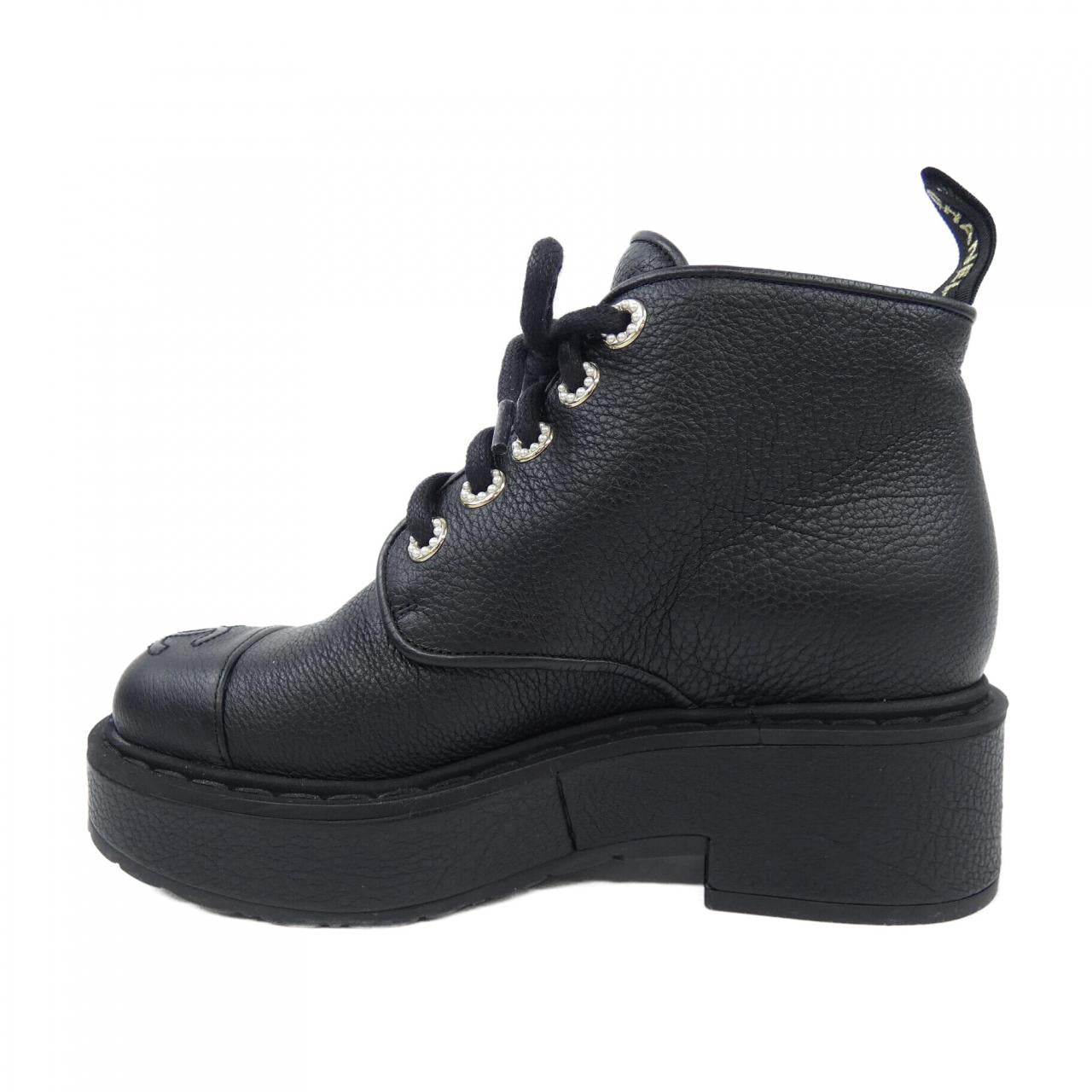 Chanel Lace Up Buffalo Boots