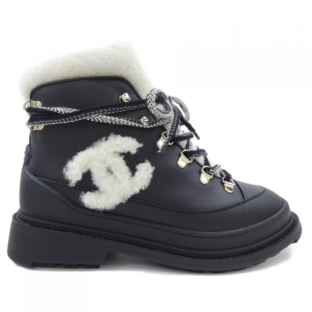 Chanel G35376Y53519 Calfskin Shearling Boots