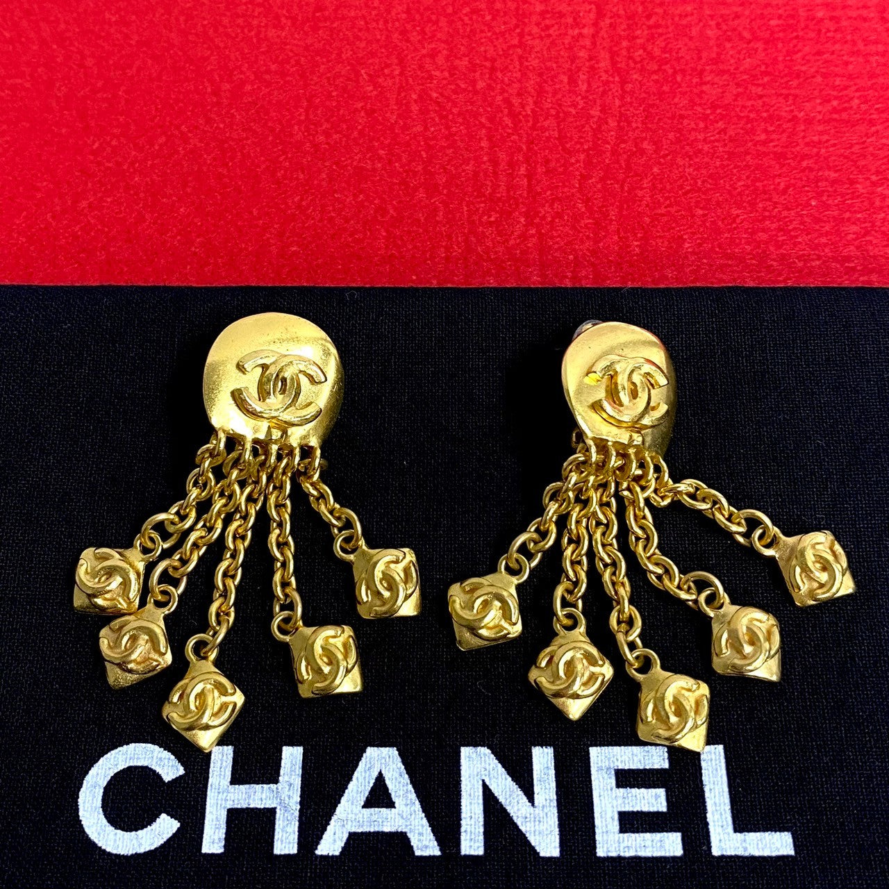 CHANEL Earring Gold Plated gold COCO Mark Women