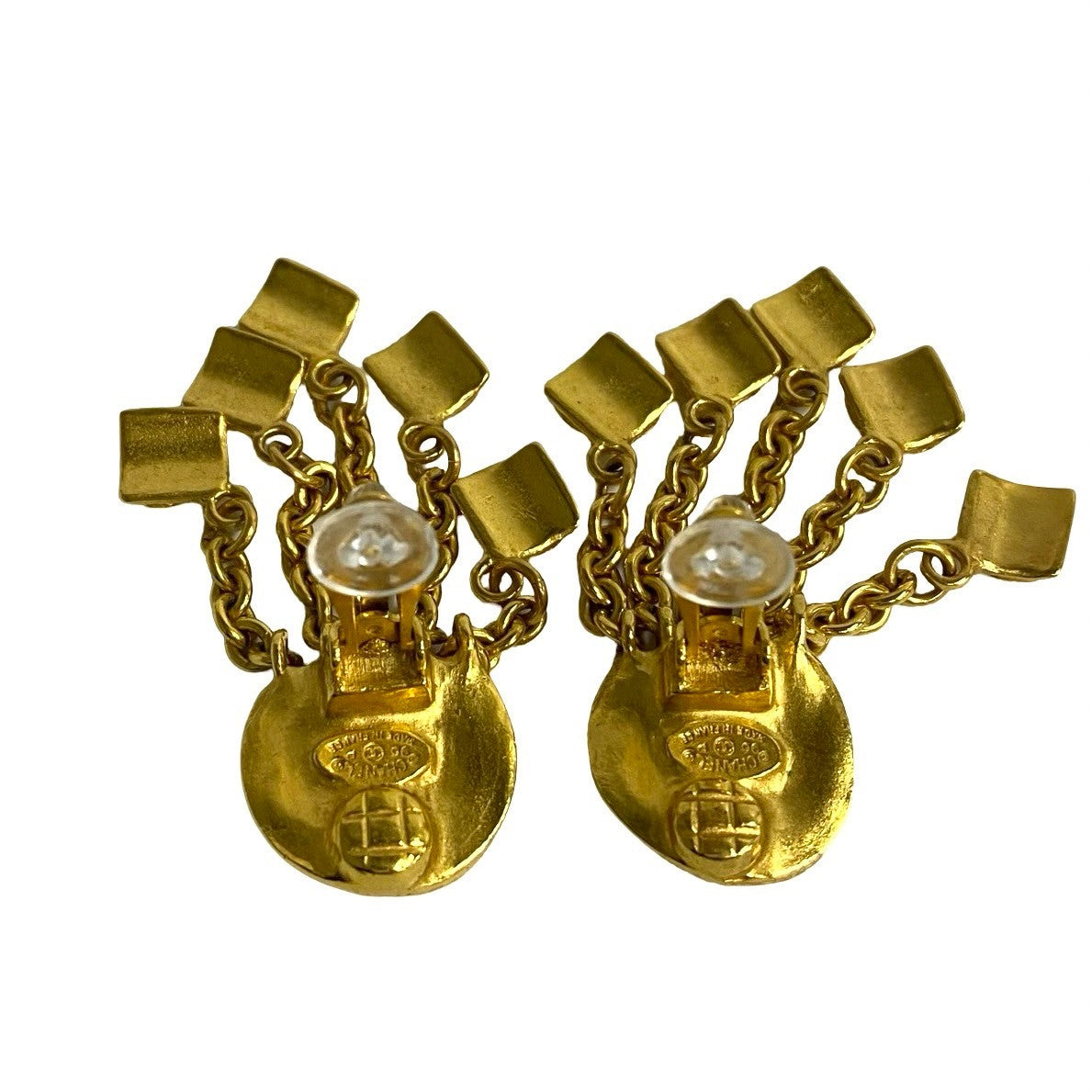 CHANEL Earring Gold Plated gold COCO Mark Women