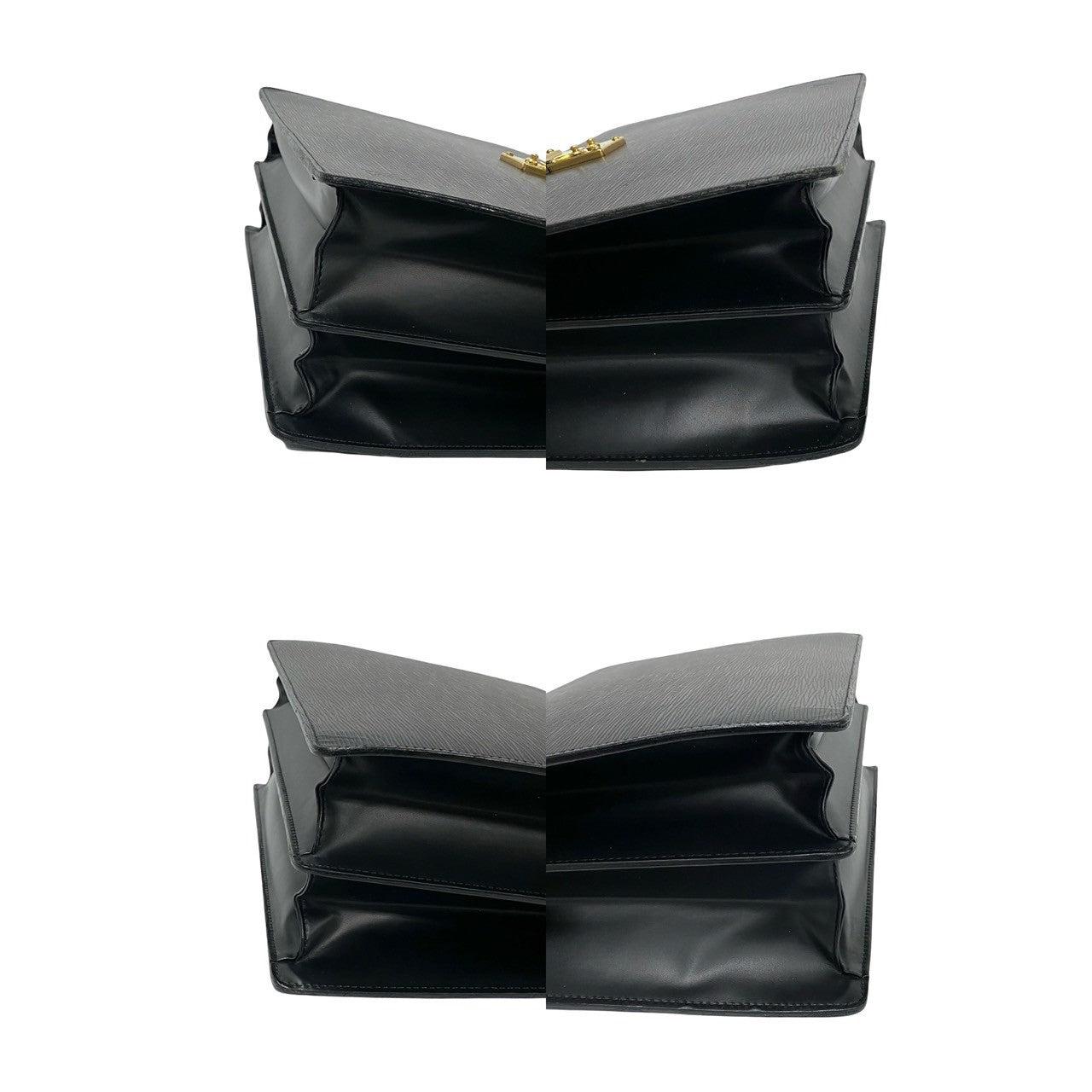 LOUIS VUITTON Business bag Epi Leather black Epi Servette Fermoir mens  d