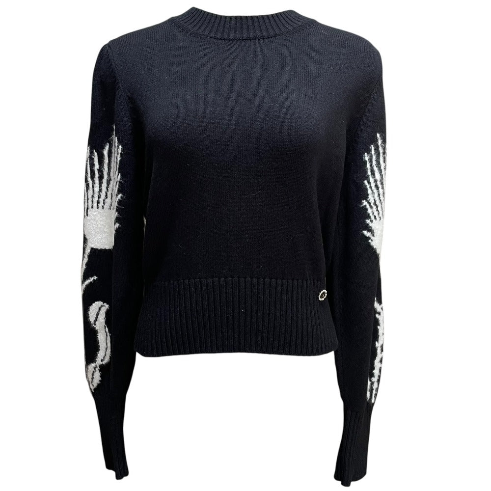 Chanel Puff Sleeve Cashmere Silk Knit