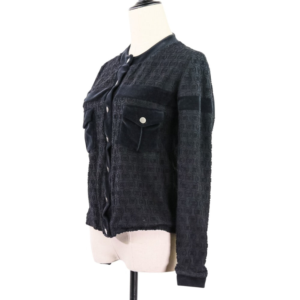 Chanel Coco Mark Pile Velour Cardigan Blouson