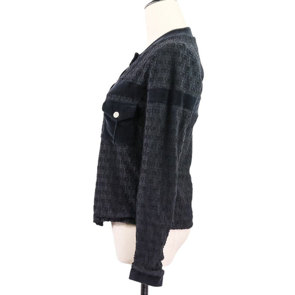 Chanel Coco Mark Pile Velour Cardigan Blouson