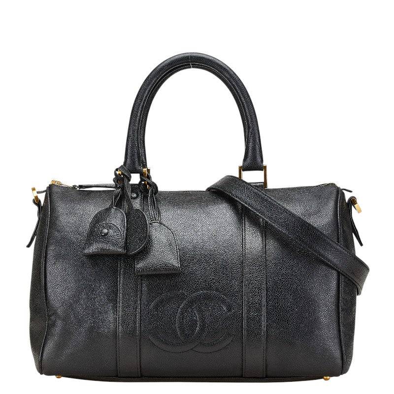 Chanel Coco Mark Caviar 2way Boston Bag