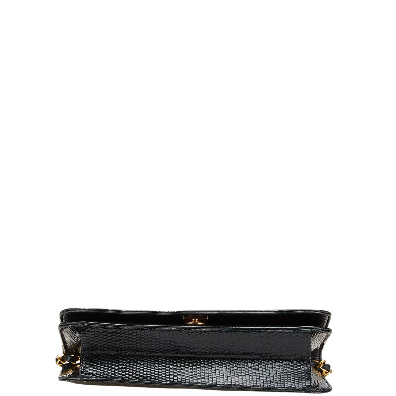 Chanel Coco Mark Lizard Chain Shoulder Bag