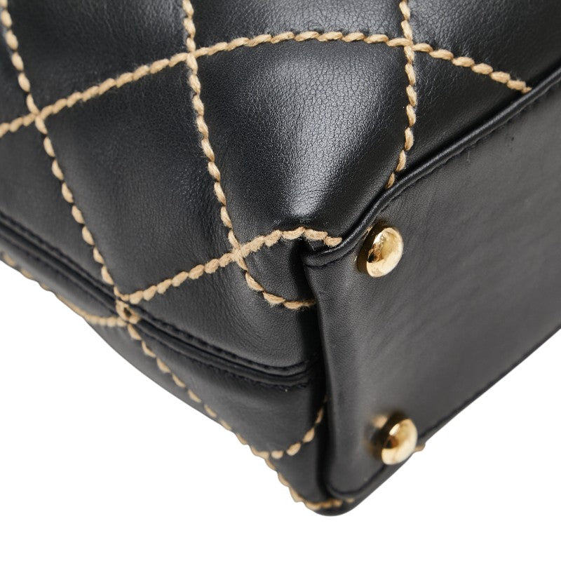 Chanel Coco Mark Wild Stitch Lambskin Tote Bag