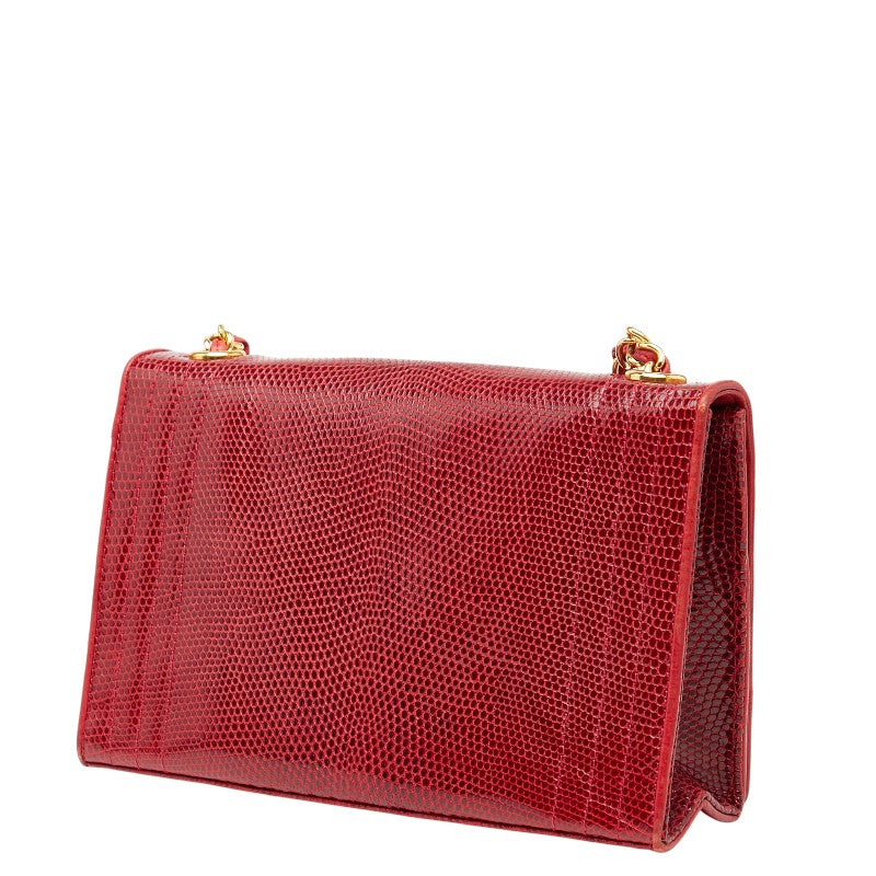 Chanel Coco Mark Lizard Chain Shoulder Bag