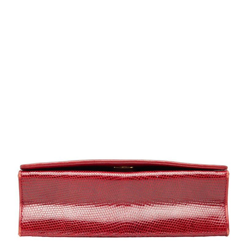 Chanel Coco Mark Lizard Chain Shoulder Bag