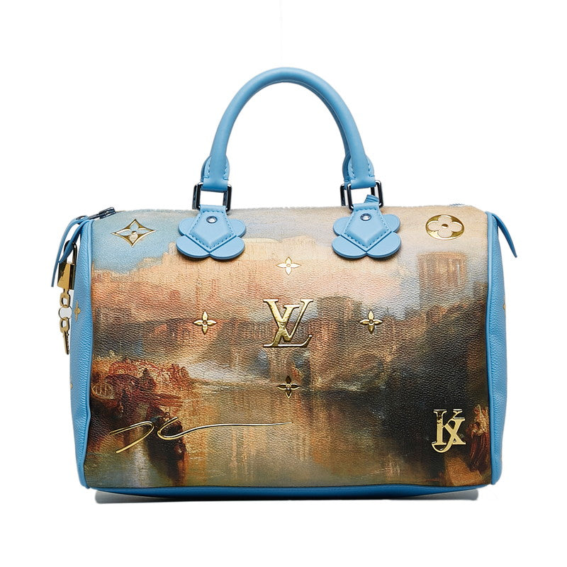 Louis Vuitton Masters Collection Turner Speed 30 Handbag M43306 Blue Multicolor PVC Leather Ladies Louis Vuitton