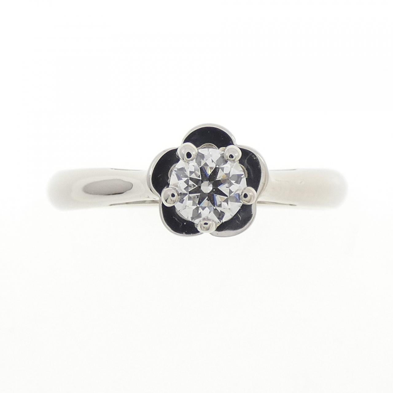 Chanel Camelia Platinum Ring Size 10.5