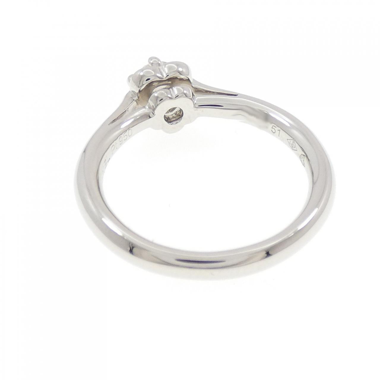Chanel Camelia Platinum Ring Size 10.5
