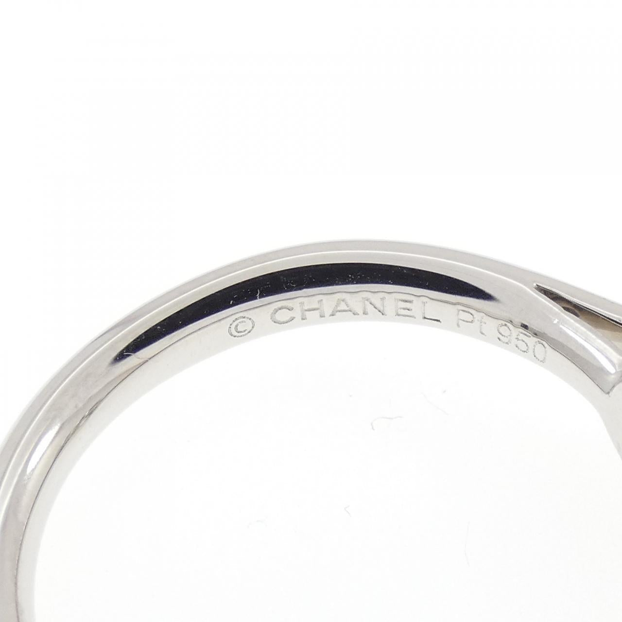 Chanel Camelia Platinum Ring Size 10.5