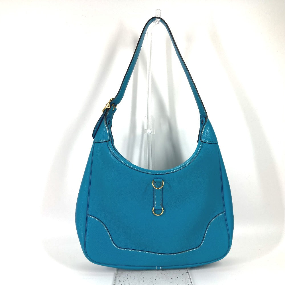 HERMES Shoulder Bag Togo blue Trim 31 Women  d