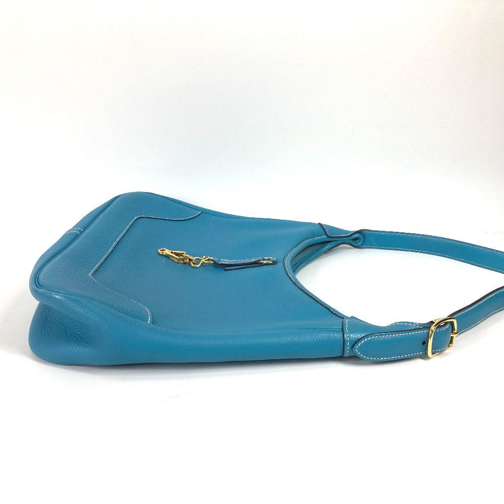 HERMES Shoulder Bag Togo blue Trim 31 Women  d