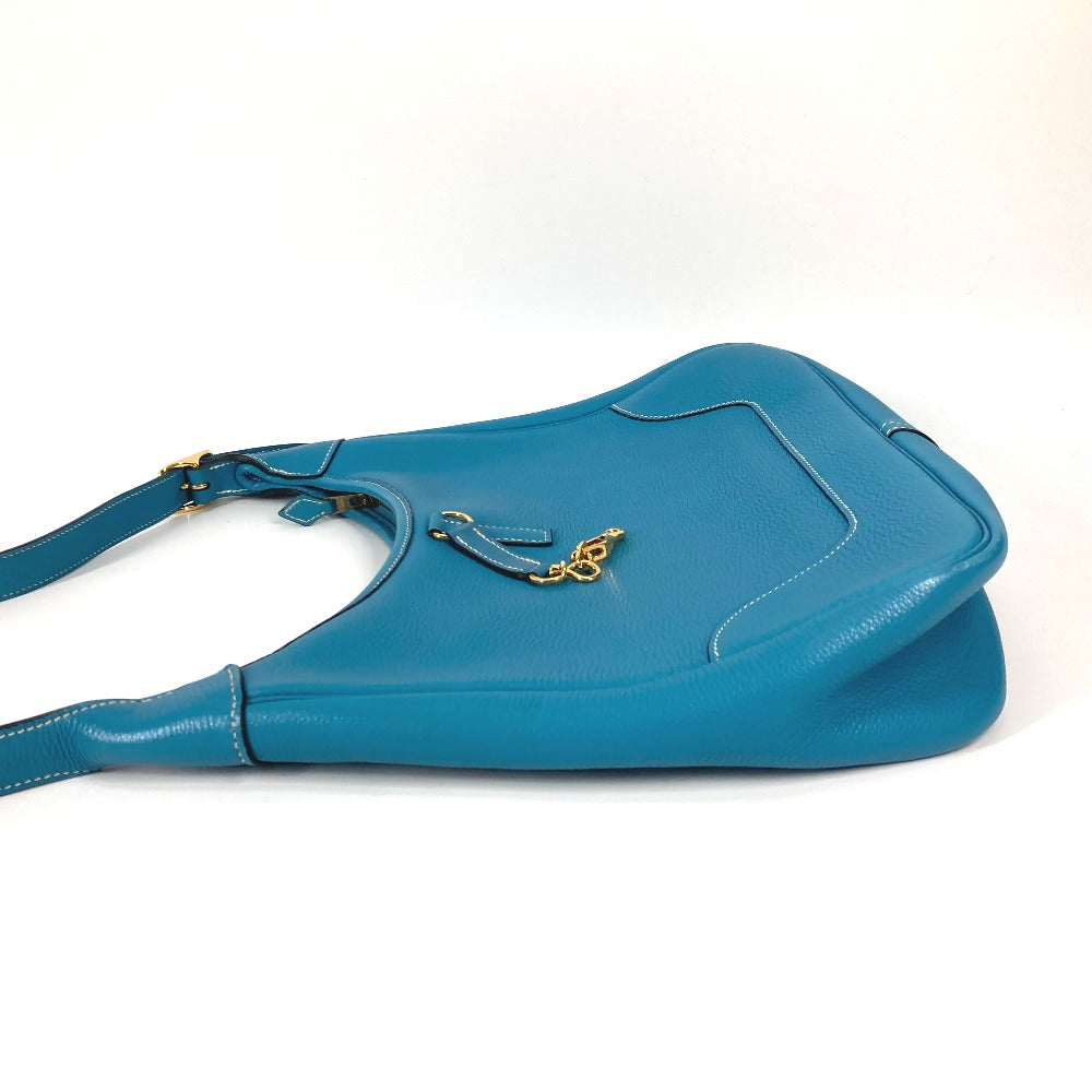 HERMES Shoulder Bag Togo blue Trim 31 Women  d