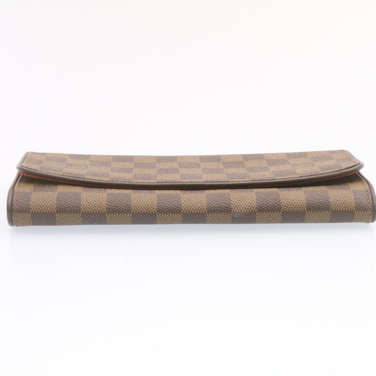 LOUIS VUITTON Damier Ebene Pochette Twin GM Shoulder Bag N51851 LV Auth 24679A