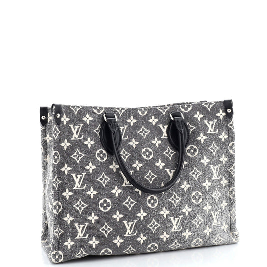 Louis Vuitton OnTheGo Tote Monogram Jacquard Denim MM