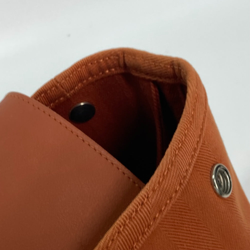 HERMES Tote Bag Canvas / Leather Orange bag handbag Valparaiso MM Women  d