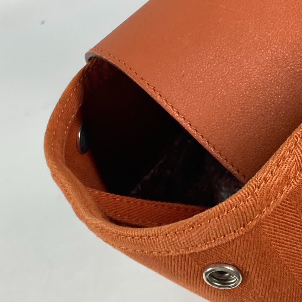 HERMES Tote Bag Canvas / Leather Orange bag handbag Valparaiso MM Women  d