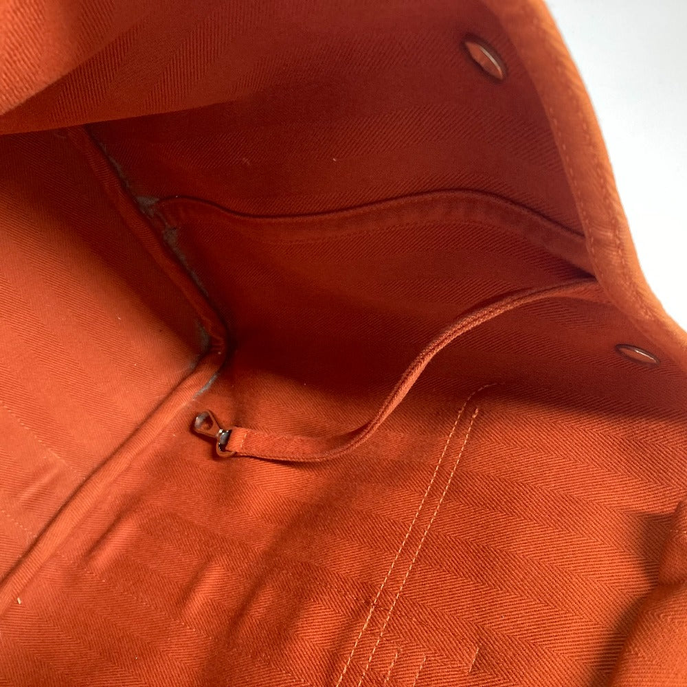 HERMES Tote Bag Canvas / Leather Orange bag handbag Valparaiso MM Women  d