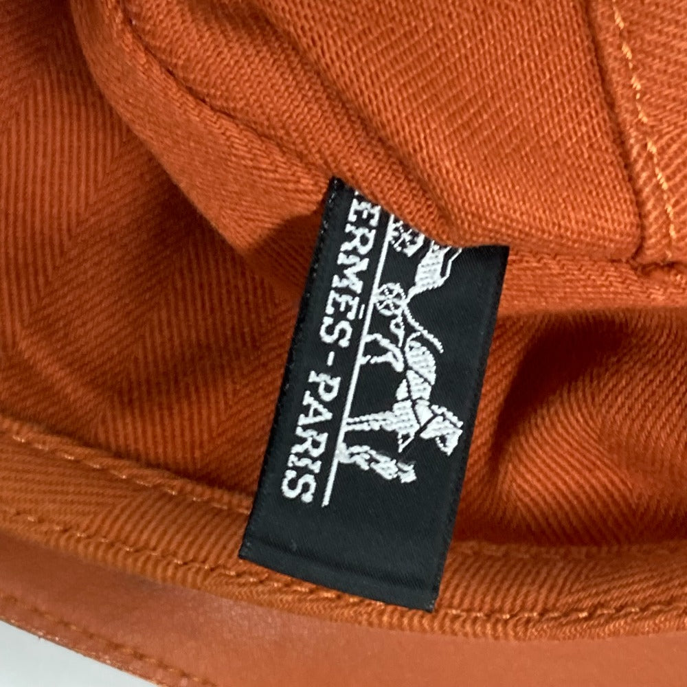HERMES Tote Bag Canvas / Leather Orange bag handbag Valparaiso MM Women  d