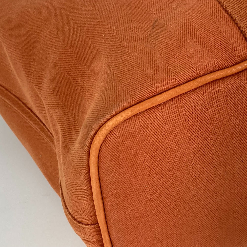 HERMES Tote Bag Canvas / Leather Orange bag handbag Valparaiso MM Women  d