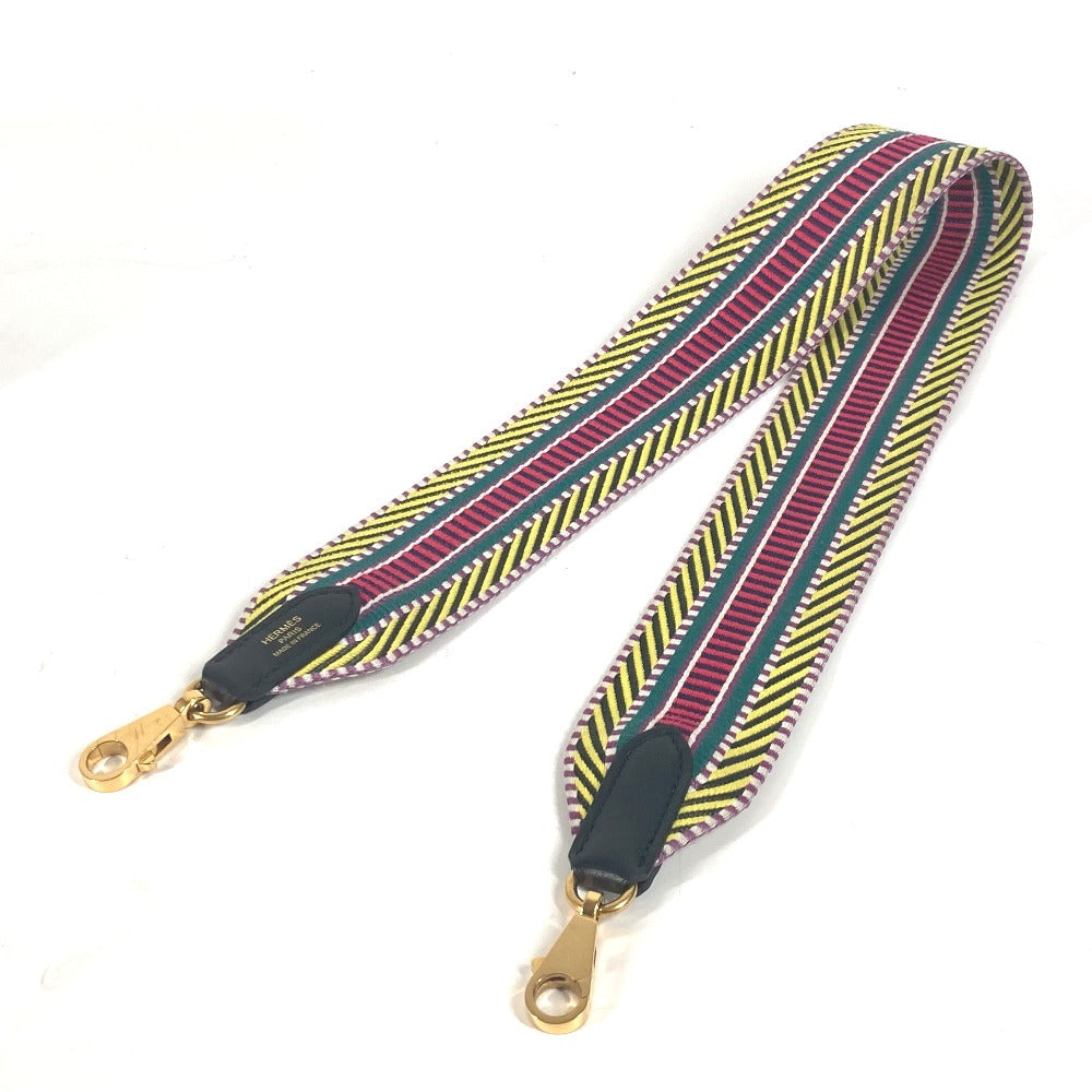 HERMES Shoulder strap Canvas / leather multicolor Sangle Kaval Women  d