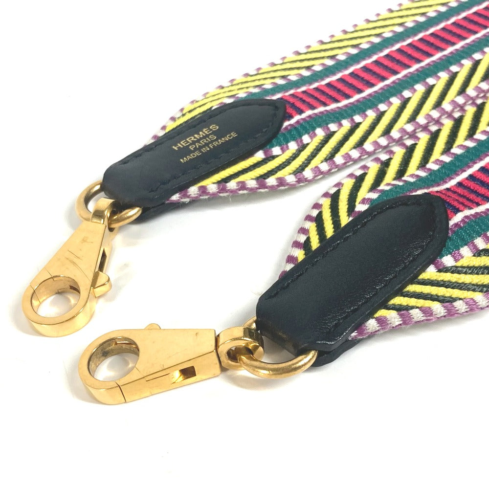 HERMES Shoulder strap Canvas / leather multicolor Sangle Kaval Women  d