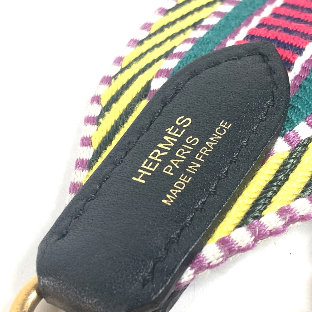 HERMES Shoulder strap Canvas / leather multicolor Sangle Kaval Women  d