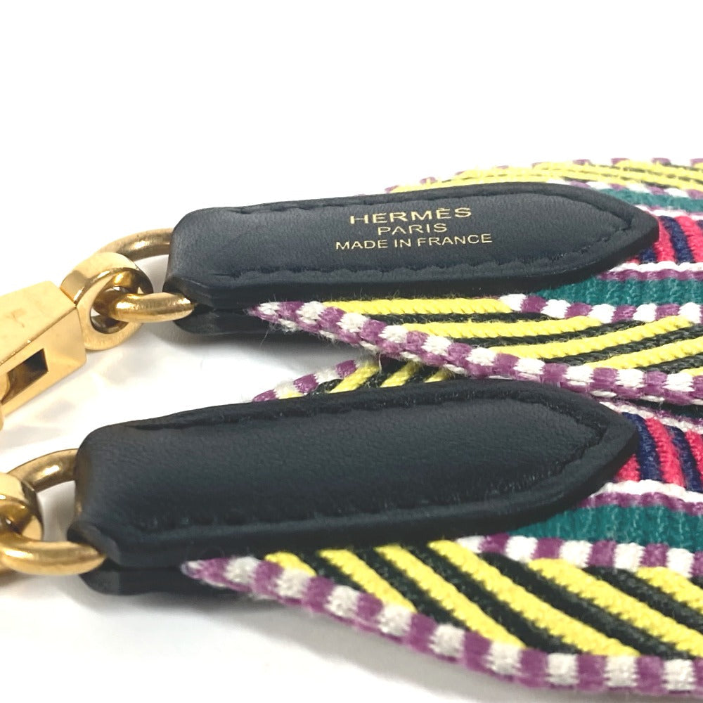 HERMES Shoulder strap Canvas / leather multicolor Sangle Kaval Women  d