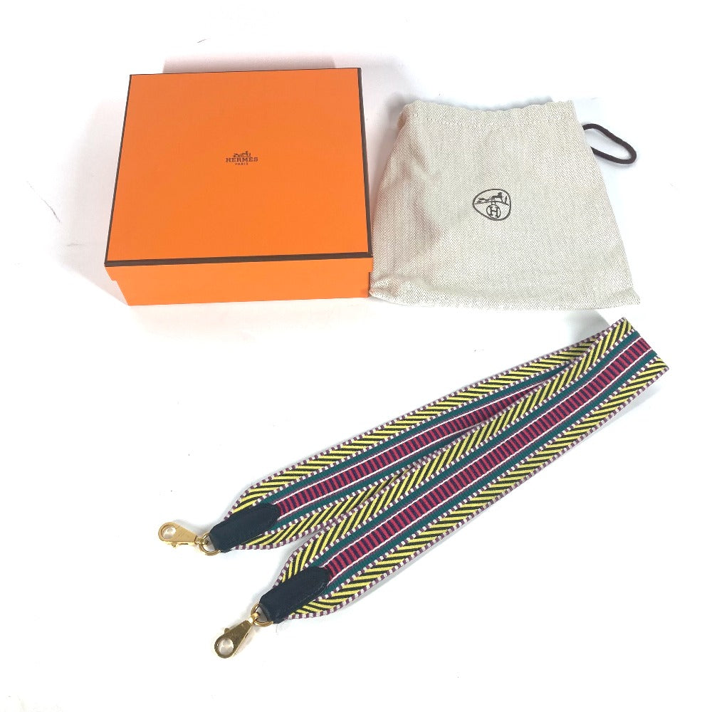 HERMES Shoulder strap Canvas / leather multicolor Sangle Kaval Women  d