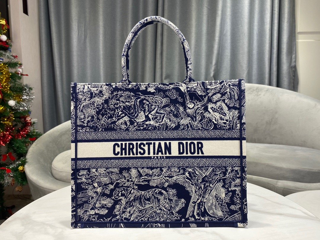 Top Quality Large Book Tote Blue Multicolor, For Women, Womens Handbags 16.5in/42cm CD M1286ZRGO_M928