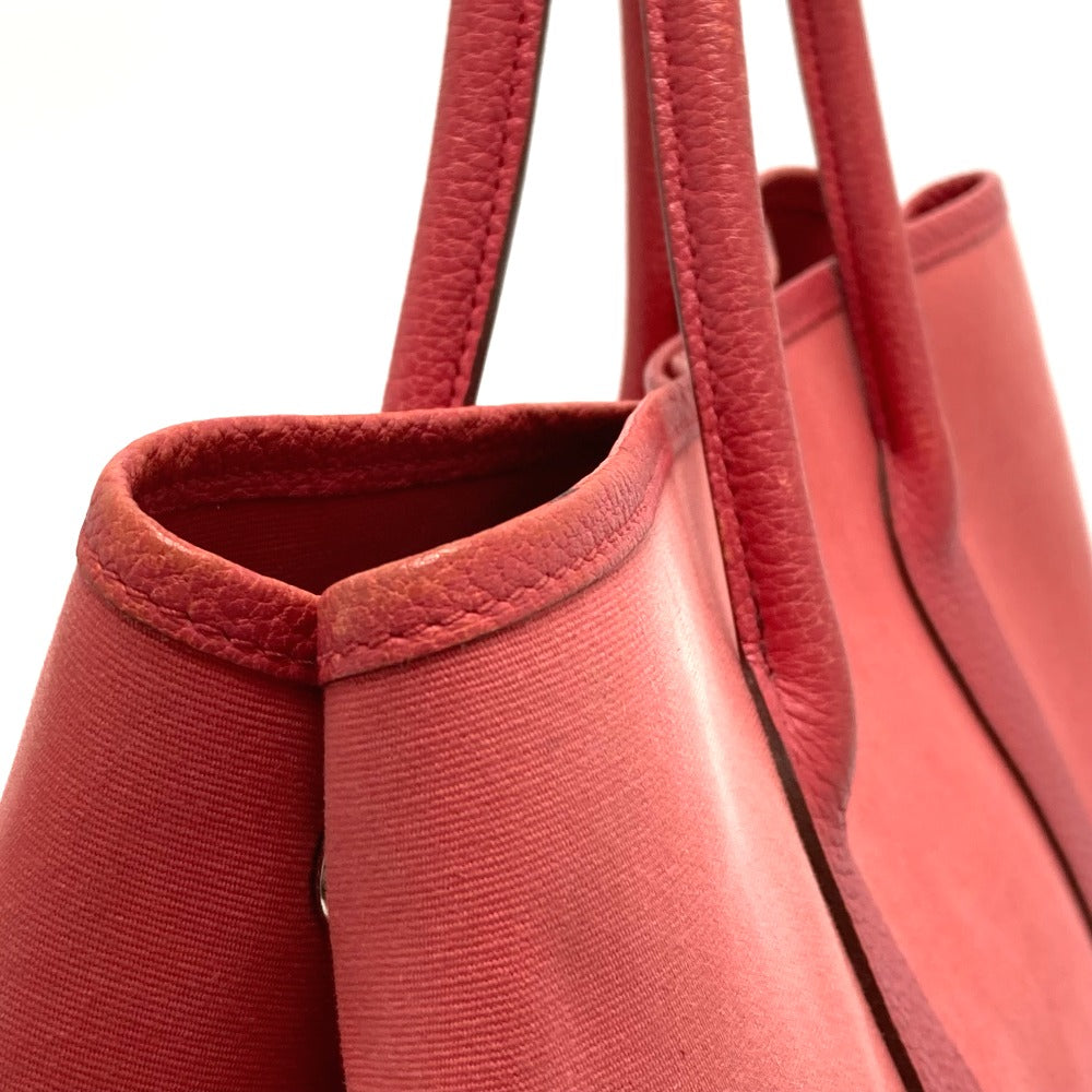 HERMES Tote Bag bag handbag Garden party PM Toile Officier / Vash Country pink Women  d