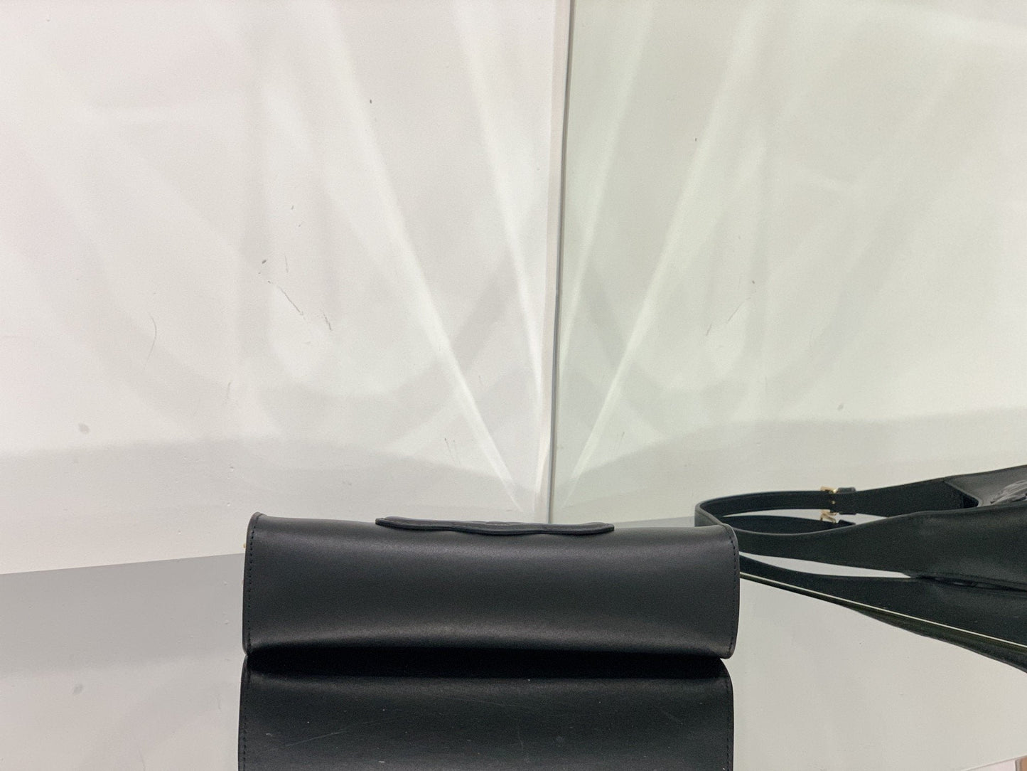 Top Quality Cuir Triomphe Bag Black For Women 9in/24cm