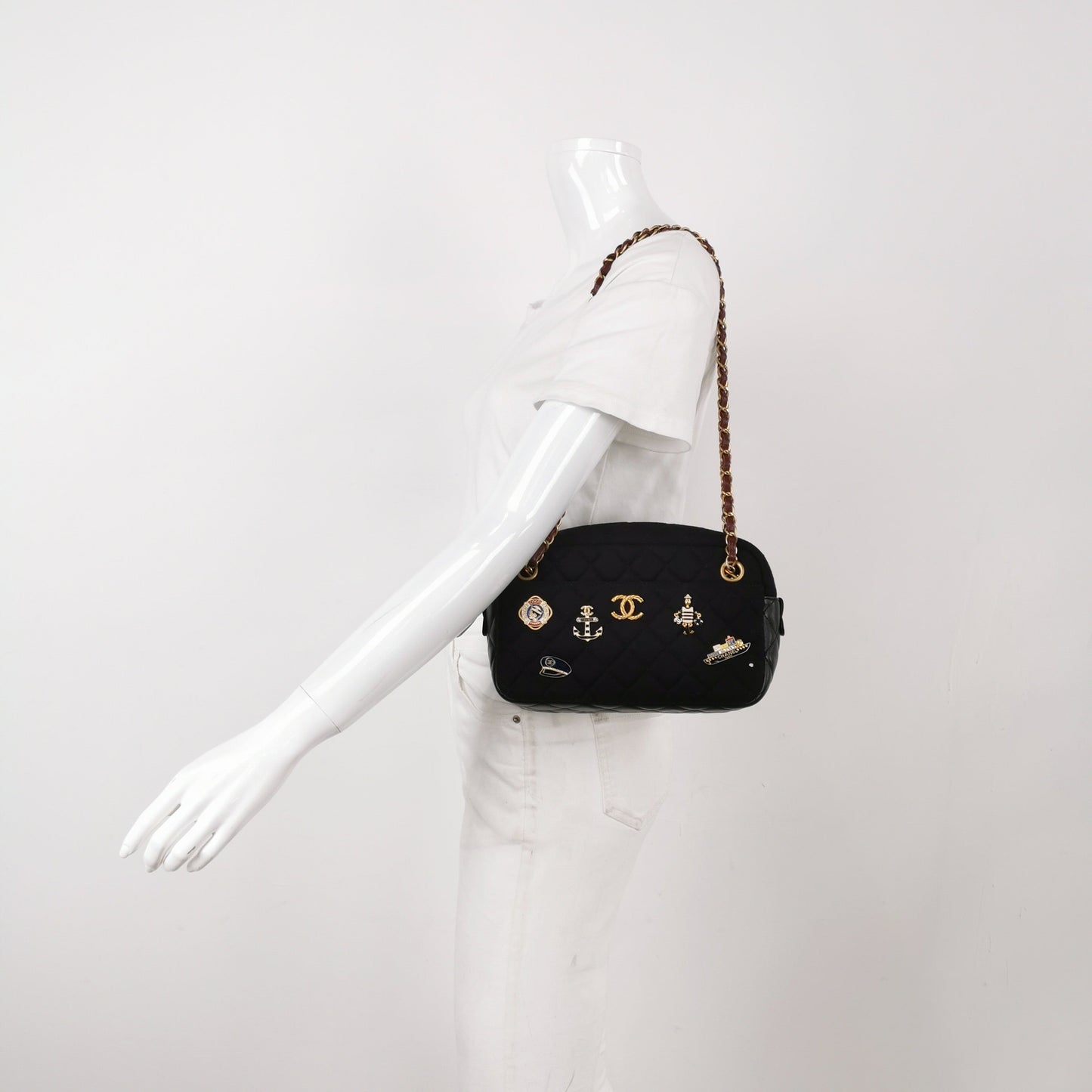 Chanel Métiers d'Art Paris-Hamburg 2018 Wool Nautical Charms Camera Bag Dark Navy