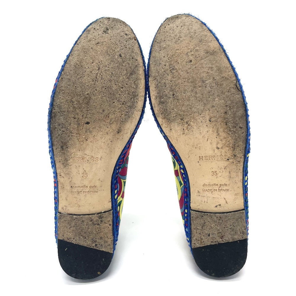 HERMES Slip-on cotton multicolor Espadrille Women 35  d