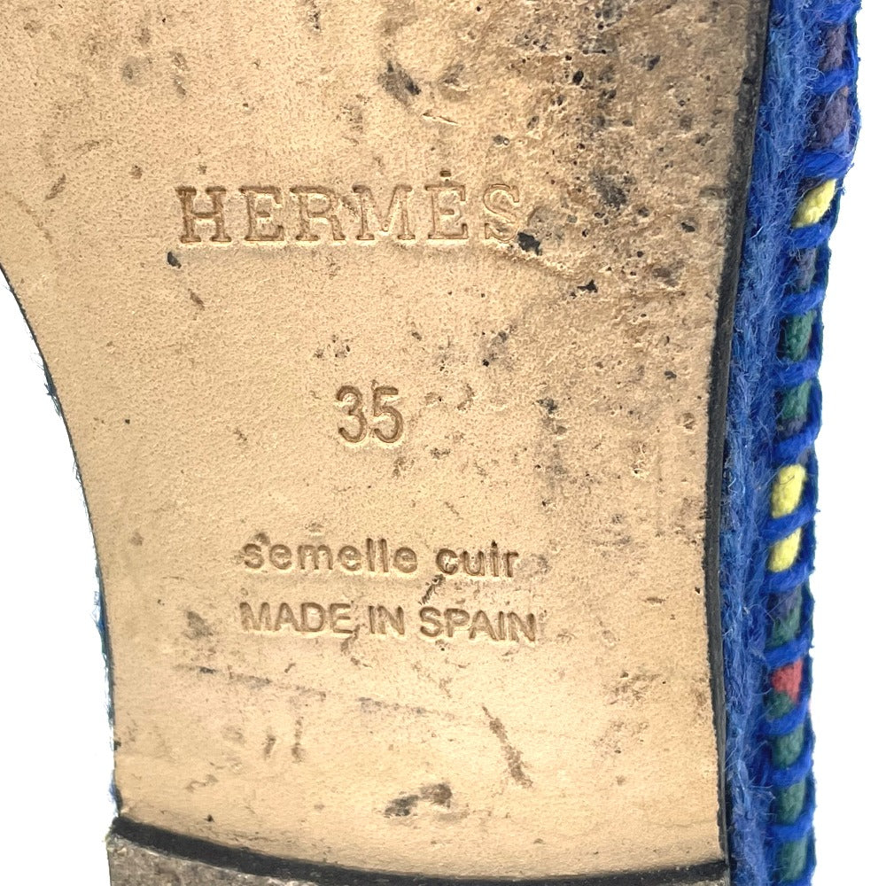 HERMES Slip-on cotton multicolor Espadrille Women 35  d