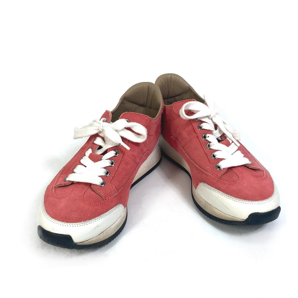HERMES sneakers suede crimson quick shoes Women 36  d