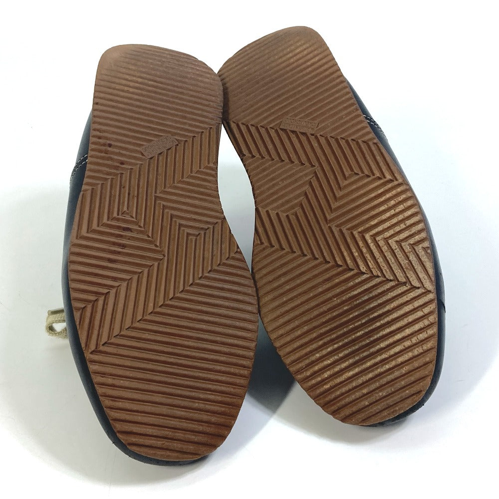 HERMES sneakers leather black H logo quick Women 37  d