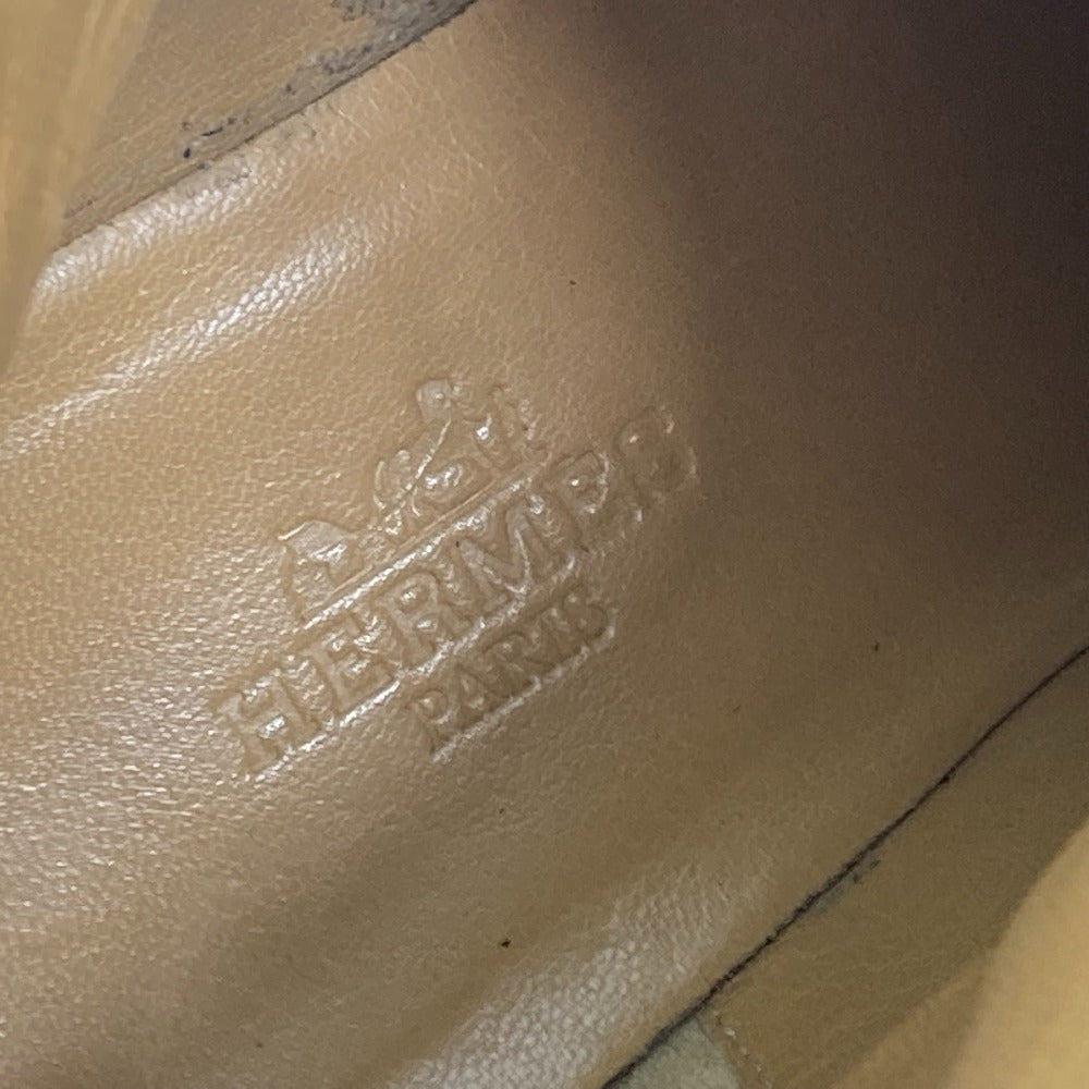 HERMES boots leather black quilting Women 37  d