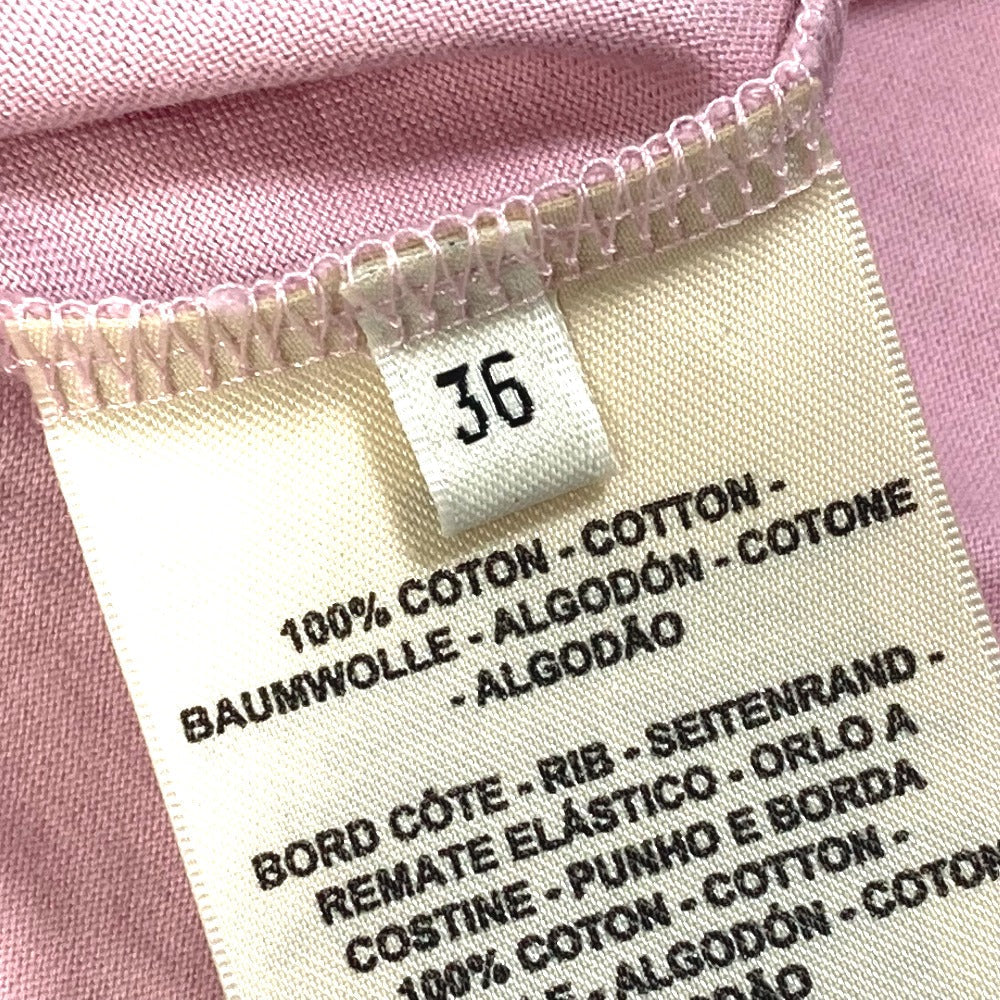 HERMES Short sleeve T-shirt cotton pink 22Stainless Steel cartouche Women 36  d