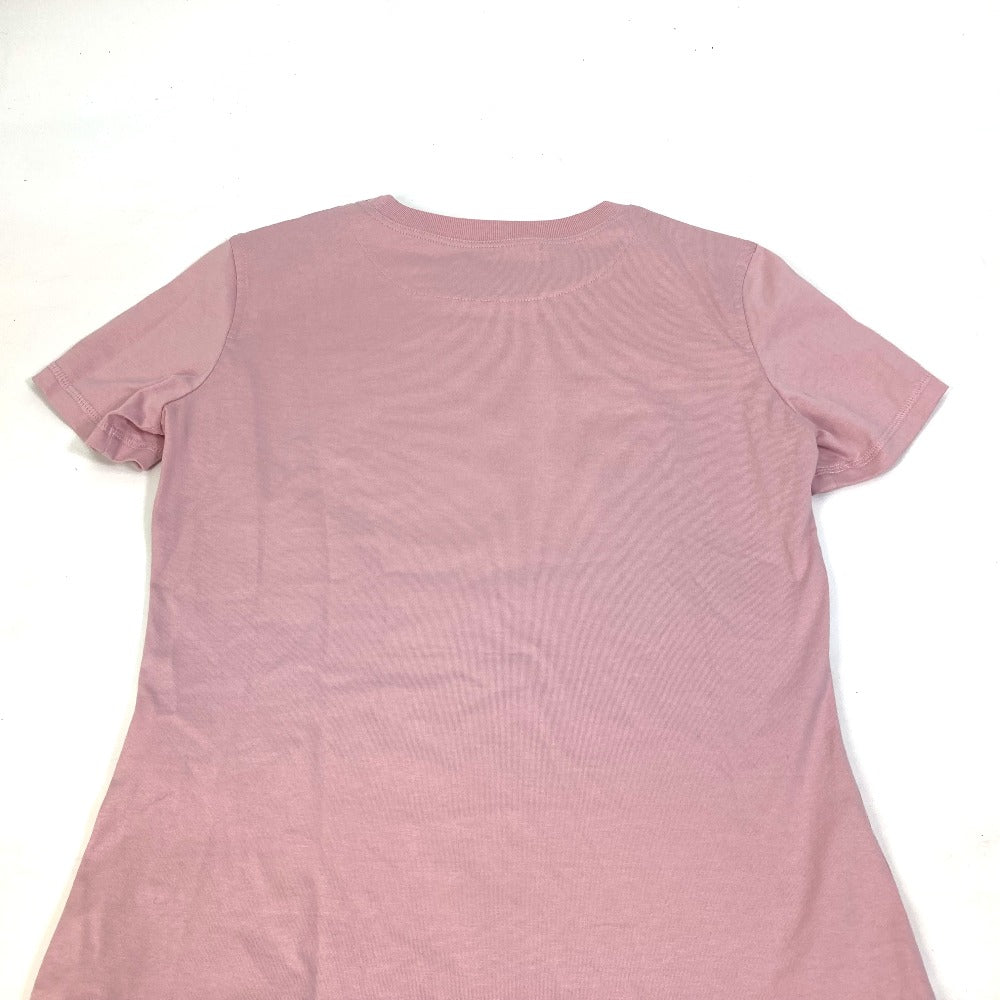 HERMES Short sleeve T-shirt cotton pink 22Stainless Steel cartouche Women 36  d