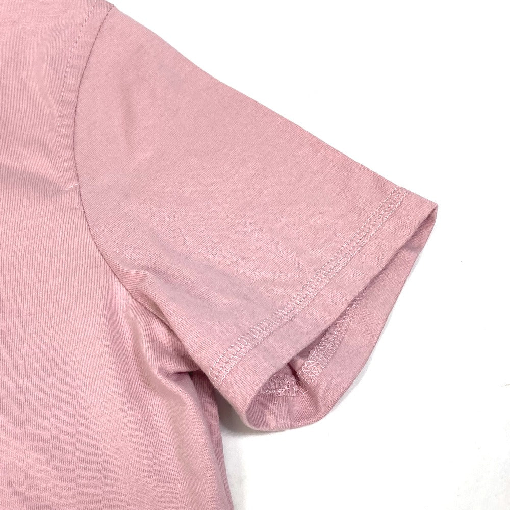 HERMES Short sleeve T-shirt cotton pink 22Stainless Steel cartouche Women 36  d